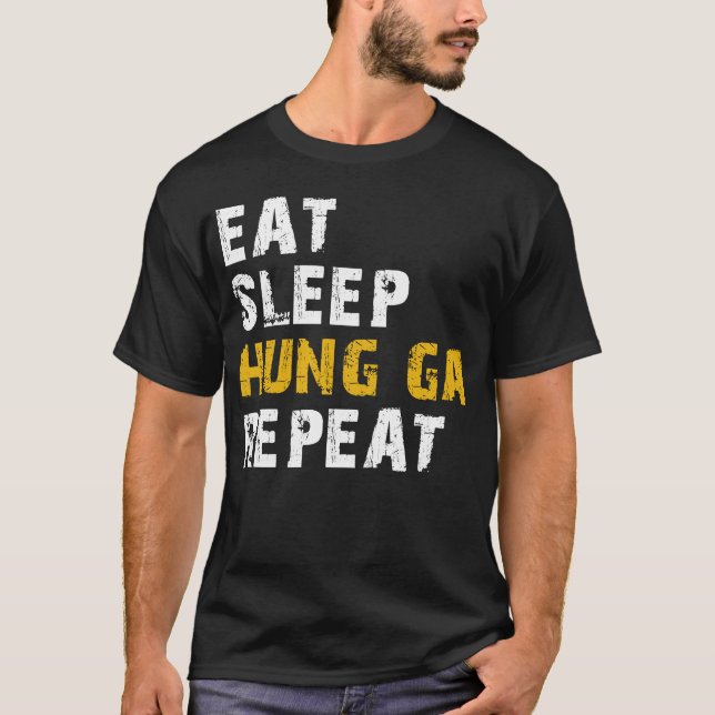 T-shirt mangez sommeil accroché ga répéter (Devant)