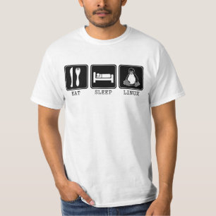 T-shirt Mangez. Sommeil. Linux.