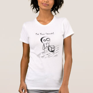 T-shirt Mangez T de vos de pousses femmes de b&w