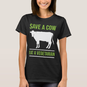 T-shirt Mangez Une Vache Végétarienne Vaches Agricultrice