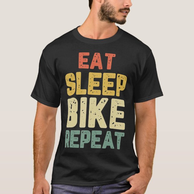 T-shirt Mangez Vélo Sommeil Vélo Vélo Vélo Vélo Vélo Cadea (Devant)