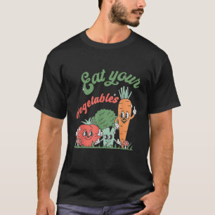 T-shirt Mangez vos fermiers Légume Retro Market Vegetable 