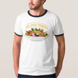 T-shirt Mangez vos Légumes Citer salade fraîche mélange bo