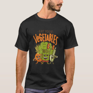 T-shirt Mangez Vos Légumes Fitness Workout Végétalien Végé