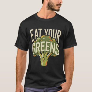 T-shirt Mangez Vos Verts Drôle Brocoli Végétarien Sain