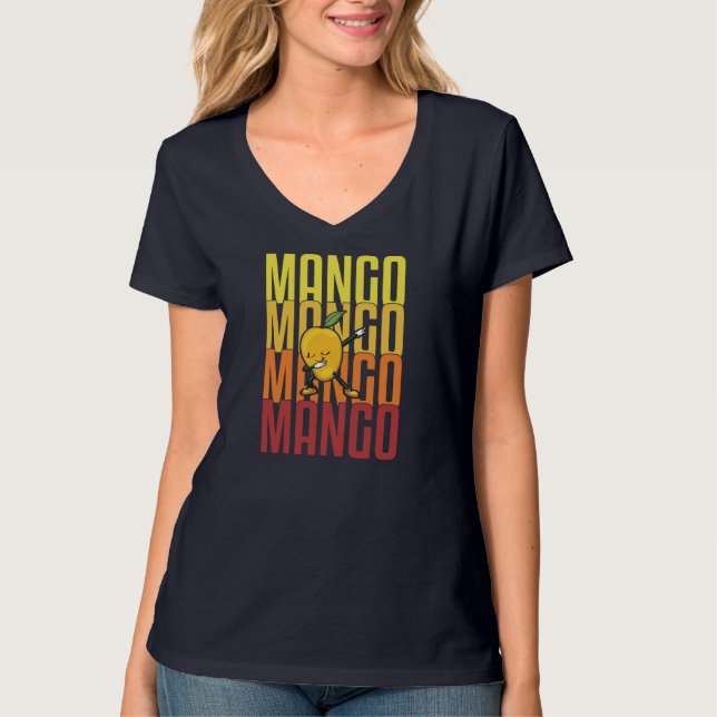 T-shirt Mango Dabbing Fruit Drôle Femmes Mangues Amour (Devant)