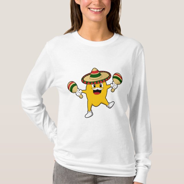 T-shirt Mango en Musicien avec Maraca (Devant)