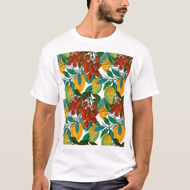 T-shirt Mango exotique : Été sans joint (Devant)