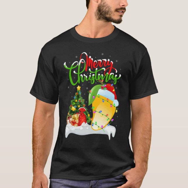 T-shirt Mango Fruit   Xmas Decorations Santa Mango Christm (Devant)