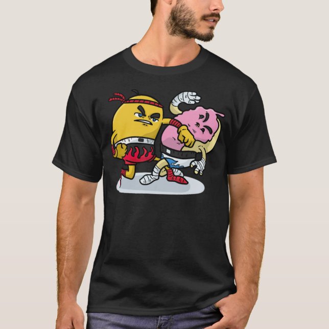 T-shirt MANGO KICKBOXING nourriture garçons anniversaire (Devant)