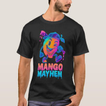 Mango Mayhem – Baseball Cartoon Néon