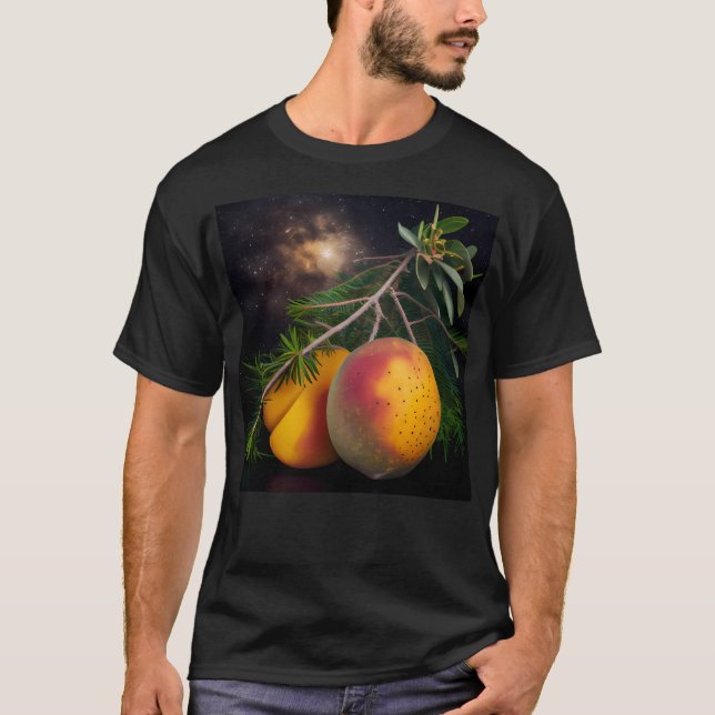 T-shirt Mangoes Pine Et Une Peinture Numérique Étincelante (Devant)