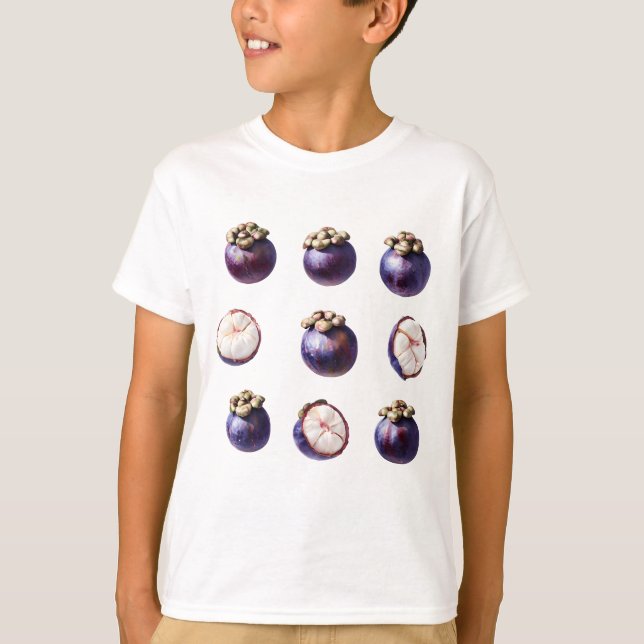 T-shirt Mangoustan Tropical Sucré Fruit (Devant)