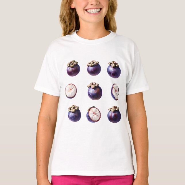 T-shirt Mangoustan Tropical Sucré Fruit (Devant)