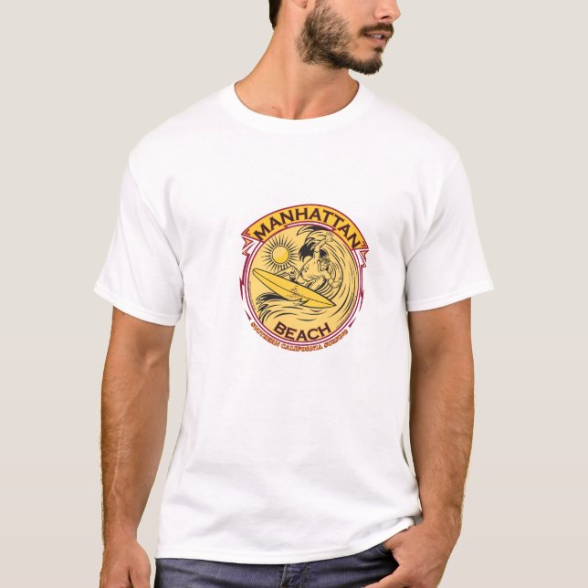 T-SHIRT MANHATTAN BEACH LA CALIFORNIE (Devant)