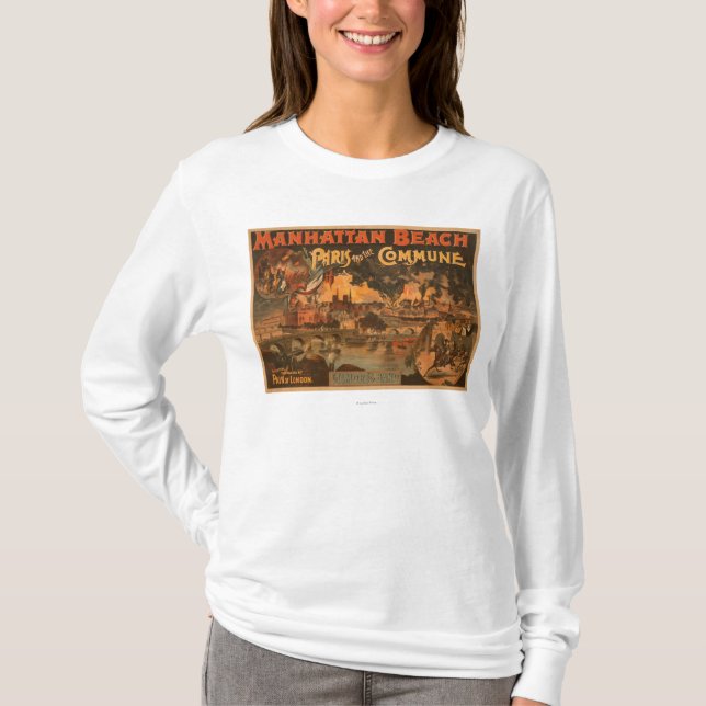 T-shirt Manhattan Beach - Paris et le jeu de commune (Devant)