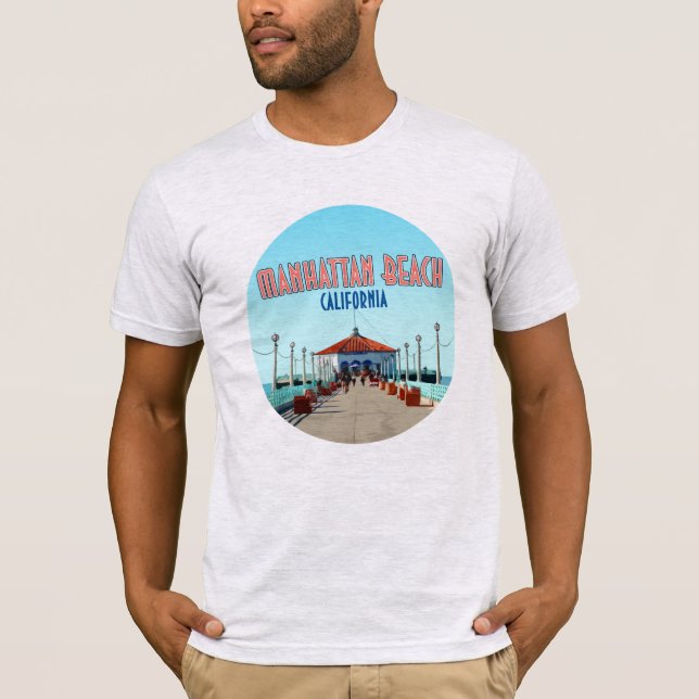 T-shirt Manhattan Beach Pier Los Angeles Californie (Devant)