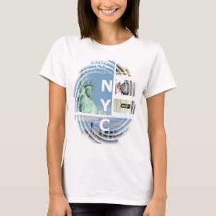 T-shirt Manhattan New York City Nyc Liberty Statue Moderne