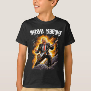 T-shirt Mania de musique Drôle Donald Trump jouant de la g