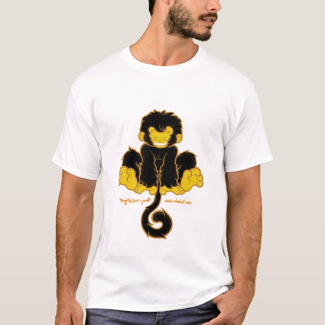 T-shirt maniaque du singe 4 de Mongo (Devant)