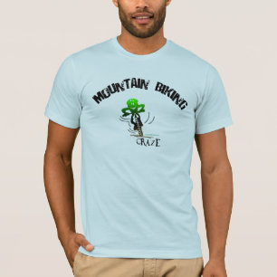 T-SHIRT MANIE FAISANTE DU VÉLO DE MONTAGNE