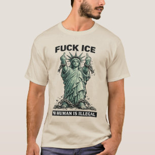 T-shirt Manif de la Statue de la Liberté • Aucun être huma