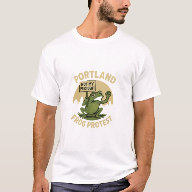 T-shirt Manifestation de Grenouille de Portland (Devant)
