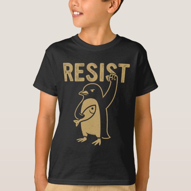 T-shirt Manifestation de Pingouins Contre Tari (Devant)