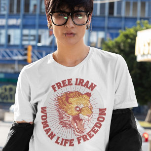 T-shirt Manifestation pour la libération de l'Iran Rouge