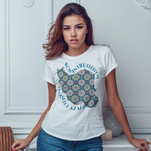 T-shirt Manifestation pour la liberté de la femme Fleurs