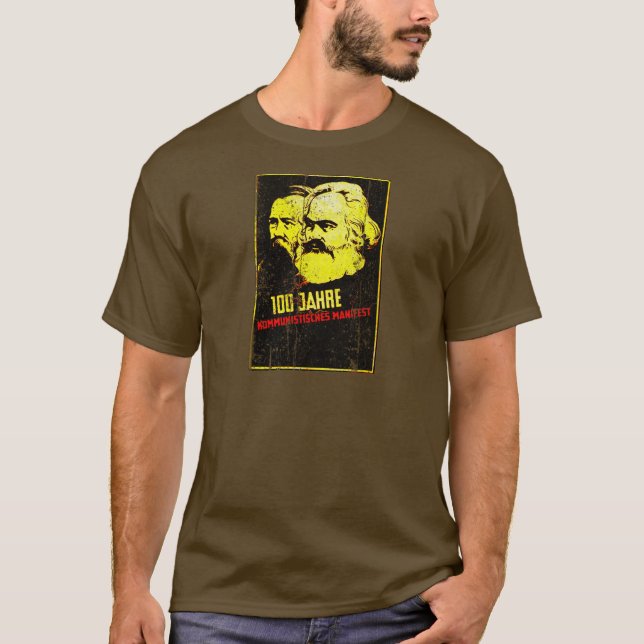 T-shirt Manifeste communiste Karl Marx et Friedrich Engels (Devant)