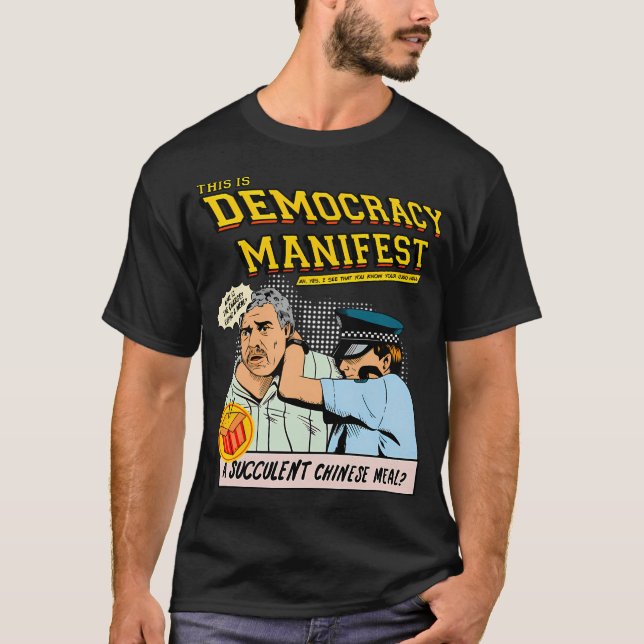 T-shirt Manifeste pour la démocratie - Rétro (Devant)