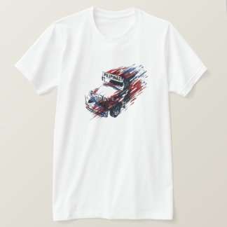 T-shirt Manille Philippines Jeepney Souvenir Graphique de