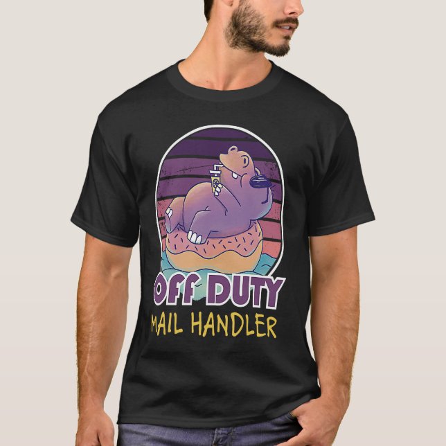 T-shirt Manipulateur de courrier hors service Collègue de  (Devant)