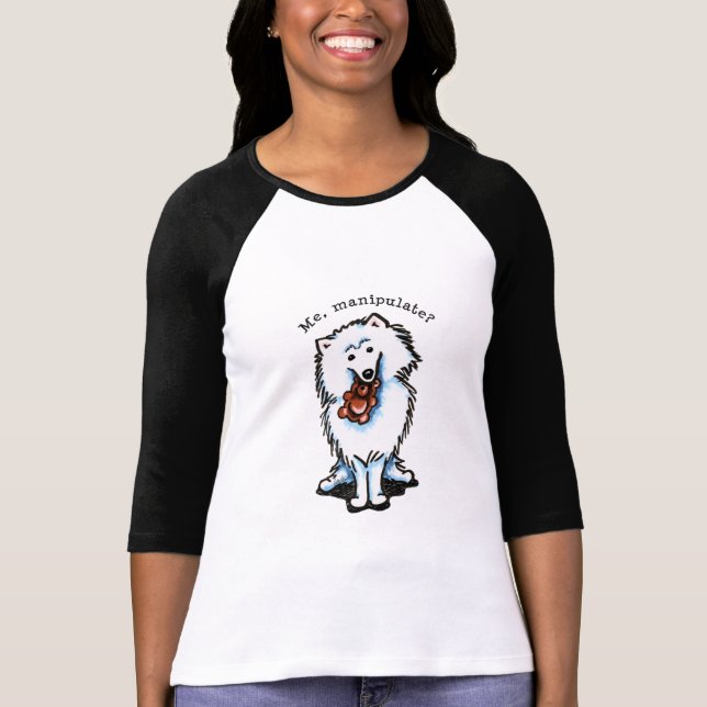 T-shirt Manipuler un chien Eskimo américain (Devant)