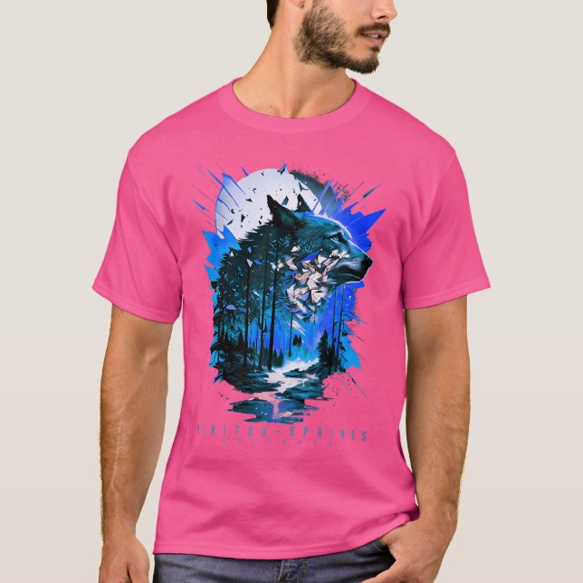 T-shirt Manitou Springs Colorado Wolf (Devant)