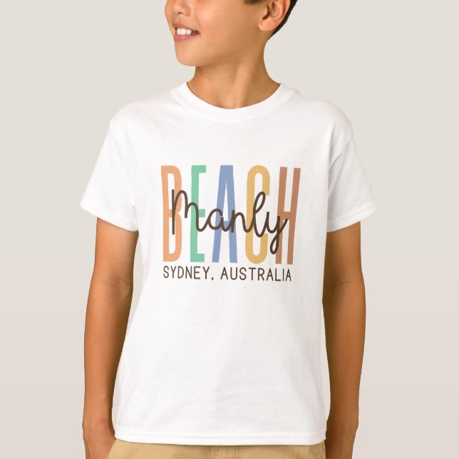 T-shirt Manly Beach Sydney Australie (Sands) (Devant)