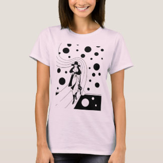 T-shirt Mannequin de piste rétro, mode Art Déco vintage