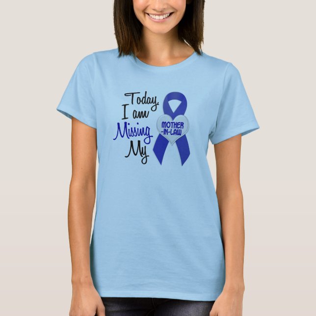 T-shirt Manquant ma belle-mère 1 (ruban bleu) (Devant)