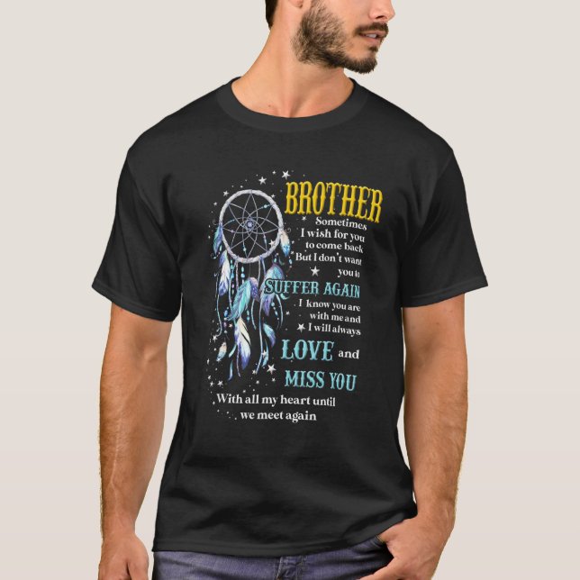 T-shirt Manquant Mon Frère Vit Au Ciel, Hommes Femmes Perd (Devant)