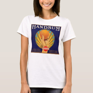 T-shirt Manque de étiquette de caisse orange des années 19