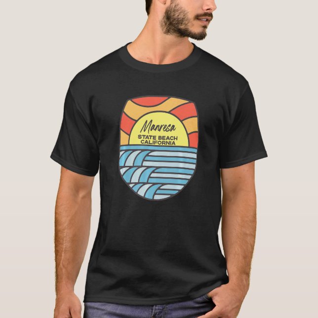 T-shirt Manresa State Beach California Ca Beach Sunset (Devant)