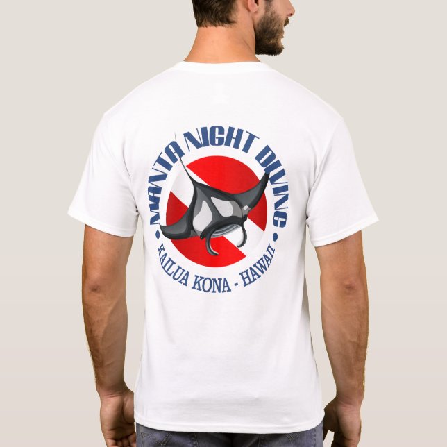 T-shirt Manta Night Diving (Kailua Kona) (Dos)