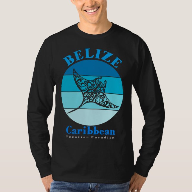 T-shirt Manta Ray Belize Ocean (Devant)