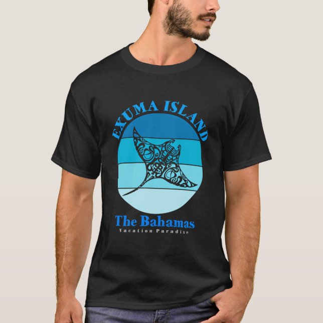 T-shirt Manta Ray Exuma Island Bahamas Océan (Devant)