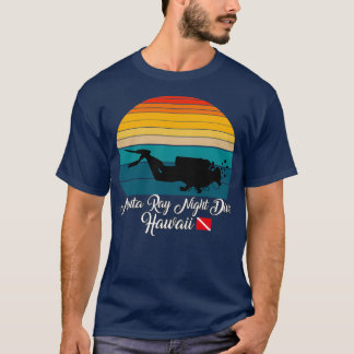 T-shirt Manta Ray Night Dive Hawaii Plongée