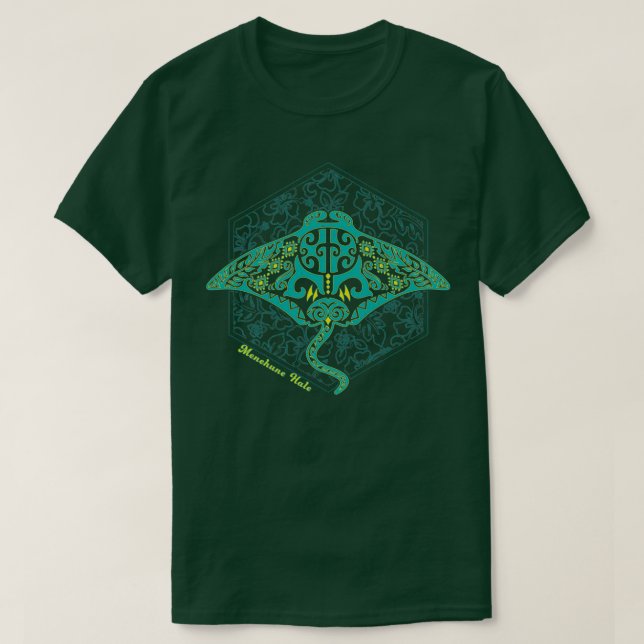 T-shirt Manta Ray par Menehune Hale (Design devant)