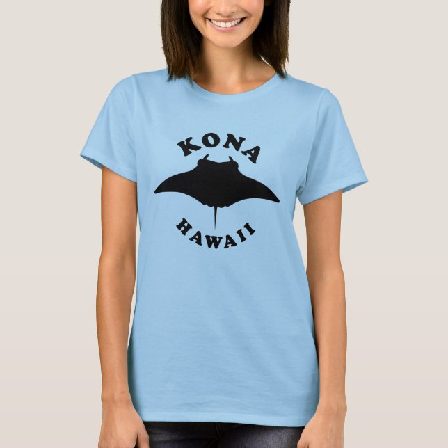 T-shirt Manta Ray Plongée à Kona, Hawaii (Devant)