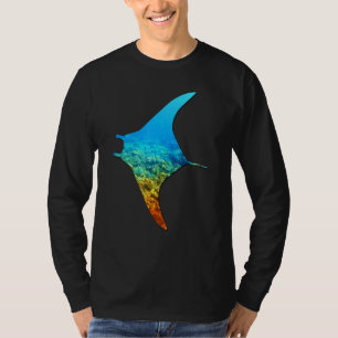 T-shirt Manta Ray Silhouette Jour des terres Et Océan Week