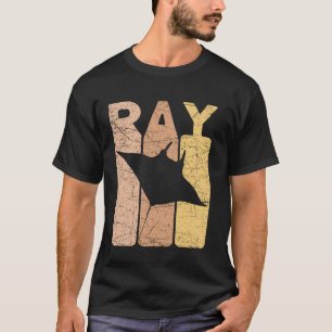 T-shirt Manta Ray Vintage Stingray Rétro Océanologie